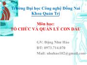 Tổ chức và quản lý con dấu