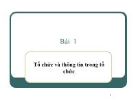 Tổ chức và thông tin trong tổ chức