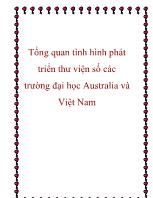 Tổng quan tình hình phát triển thư viện số các trường đại học Australia và Việt Nam