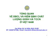 Tổng quan về ĐBCL và kiểm định chất lượng giáo dục đại học và TCCN ở Việt Nam