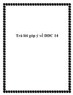 Trả lời góp ý về DDC 14