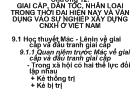 Triết học Mac - Lê nin - Chương 12: Giai cấp, dân tộc, nhân loại trong thời đại hiện nay và vận dụng vào sự nghiệp xây dựng chủ nghĩa xã hội ở Việt Nam