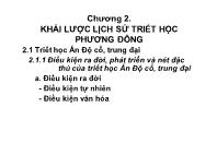 Triết học Mac - Lê nin - Chương 2: Khái lược lịch sử triết học phương đông