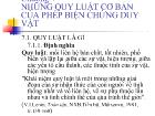 Triết học Mac - Lê nin - Chương 7: Những quy luật cơ bản của phép biện chứng duy vật