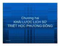 Triết học Mac - Lê nin - Chương II: Khái lược lịch sử triết học phương đông