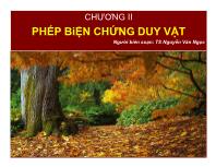 Triết học Mac - Lê nin - Chương II: Phép biện chứng duy vật