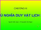 Triết học Mac - Lê nin - Chương III: Chủ nghĩa duy vật lịch sử