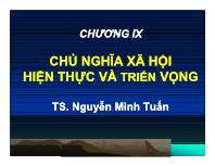 Triết học Mac - Lê nin - Chương IX: Chủ nghĩa xã hội hiện thực và triển vọng