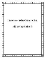 Trò chơi Dân Gian - Còn đó với tuổi thơ