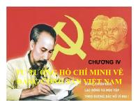 Tư tưởng Hồ Chí Minh - Chương IV: Tư tưởng Hồ Chí Minh về đảng cộng sản Việt Nam