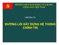 Tư tưởng Hồ Chí Minh - Chương VI: Đường lối xây dựng hệ thống chính trị