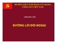 Tư tưởng Hồ Chí Minh - Chương VIII: Đường lối đối ngoại