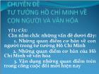 Tư tưởng Hồ Chí Minh về con người và văn hóa