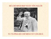 Tư tưởng Hồ Chí Minh về văn hoá