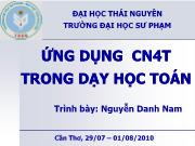 Ứng dụng công nghệ thông tin trong dạy học Toán