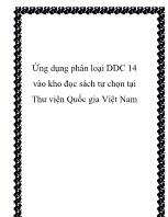 Ứng dụng phân loại DDC 14 vào kho đọc sách tự chọn tại Thư viện Quốc gia Việt Nam