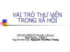 Vai trò thư viện trong xã hội