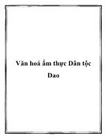 Văn hoá ẩm thực Dân tộc Dao