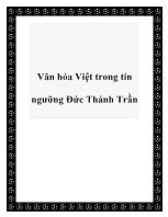 Văn hóa Việt trong tín ngưỡng Đức Thánh Trần