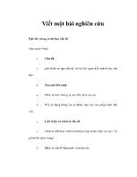 Viết một bài nghiên cứu