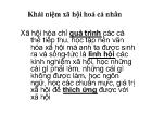 Xã hội hoá cá nhân