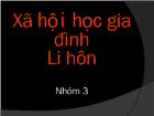 Xã hội học gia đình Li hôn