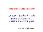 An ninh Châu Á - Thái bình dương sau chiến tranh lạnh