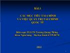 Bài giảng Bài 1: Các mục tiêu tài chính và việc quản trị tài chính quốc tế