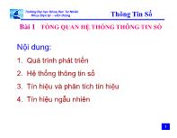 Bài giảng Bài 1: Tổng quan hệ thống thông tin số