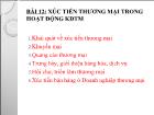 Bài giảng Bài 12: Xúc tiến thương mại trong hoạt động kinh doanh thương mại