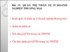 Bài giảng Bài 13: Quản trị nhân sự ở doanh nghiệp thương mại