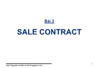 Bài giảng Bài 2: Sale contract