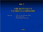 Bài giảng Bài 3: Chế độ tỷ giá và vai trò của chính phủ (tiếp)