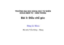 Bài giảng Bài 3: Điều chế góc