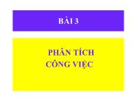 Bài giảng Bài 3: Phân tích công việc