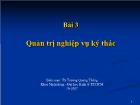 Bài giảng Bài 3: Quản trị nghiệp vụ ký thác