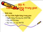 Bài giảng Bài 4: Các ngân hàng trung gian