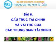 Bài giảng Bài 6: Cấu trúc tài chính và vai trò của các trung gian tài chính