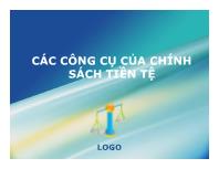 Bài giảng Các công cụ của chính sách tiền tệ (tiếp)