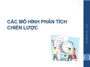 Bài giảng Các mô hình phân tích chiến lược