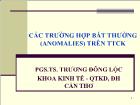 Bài giảng Các trường hợp bất thường (anomalies) trên thị trường chứng khoán