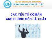 Bài giảng Các yếu tố cơ bản ảnh hưởng đến lãi suất