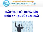 Bài giảng Cấu trúc rủi ro và cấu trúc kỳ hạn của lãi suất (tiếp)