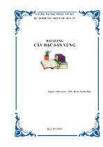 Bài giảng cây đặc sản vùng - Đinh Xuân Đức