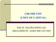 Bài giảng Chi phí vốn (cost of capital)