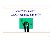 Bài giảng Chiến lược cạnh tranh cơ bản (tiếp)