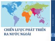 Bài giảng Chiến lược phát triển ra nước ngoài