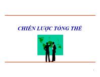 Bài giảng Chiến lược tổng thể (tiếp)