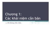 Bài giảng Chương 1: Các khái niệm căn bản