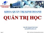 Bài giảng Chương 1: Đại cương về quản trị và quản trị học